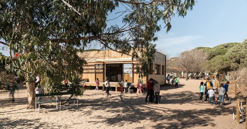 Children learning outside - Learnlife eco hub