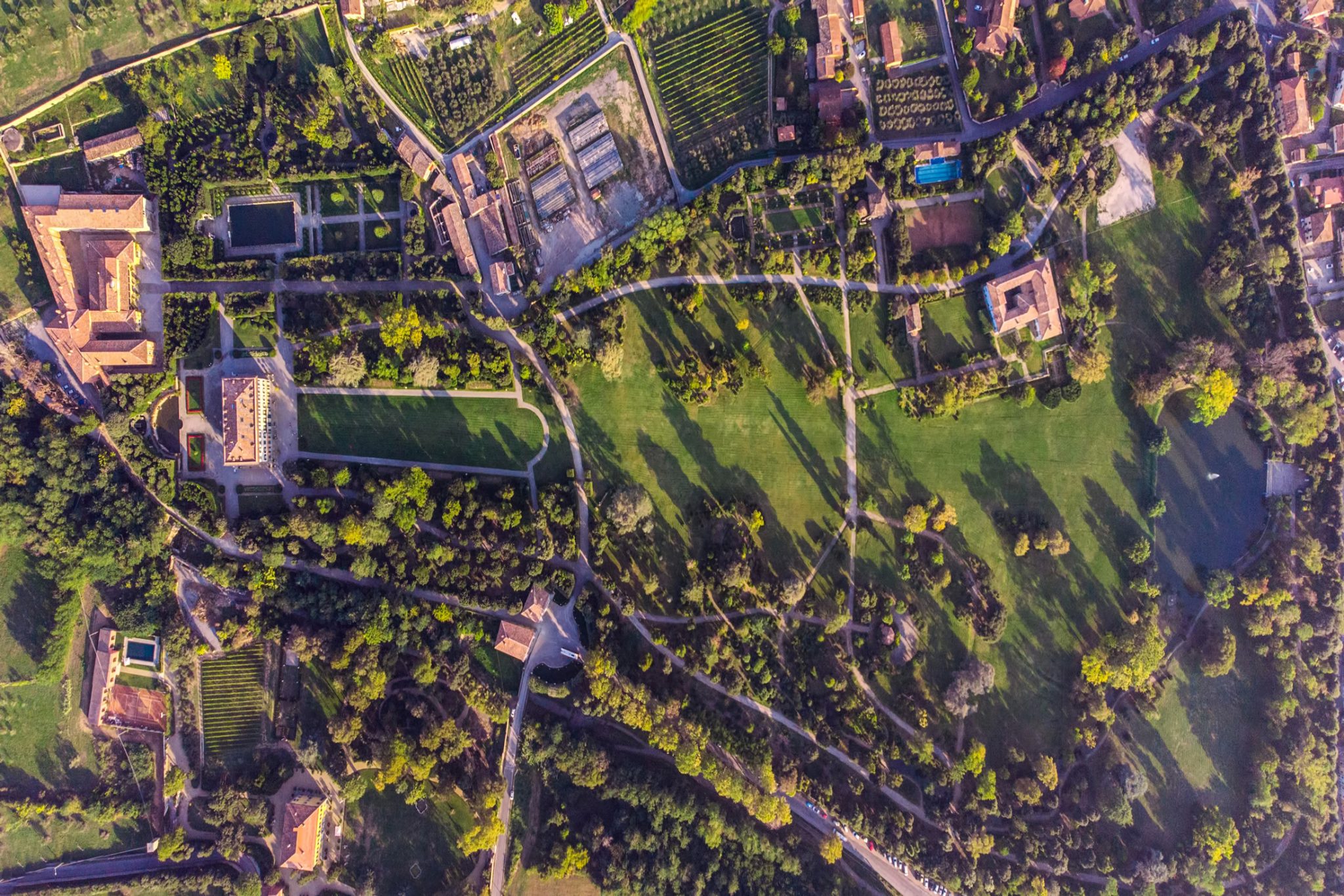 Villa Reale di Marlia - aerial view of the property